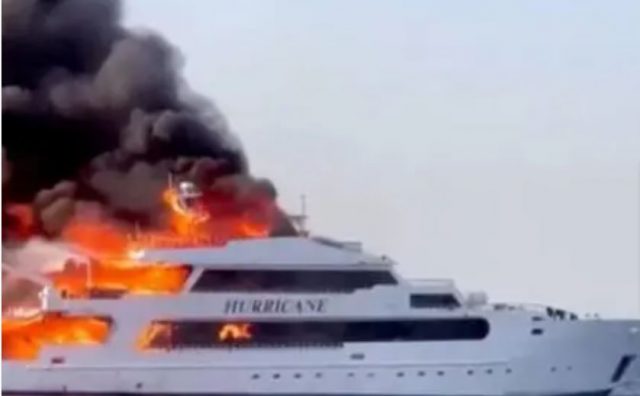 Egyptian boat catches fire off Red Sea